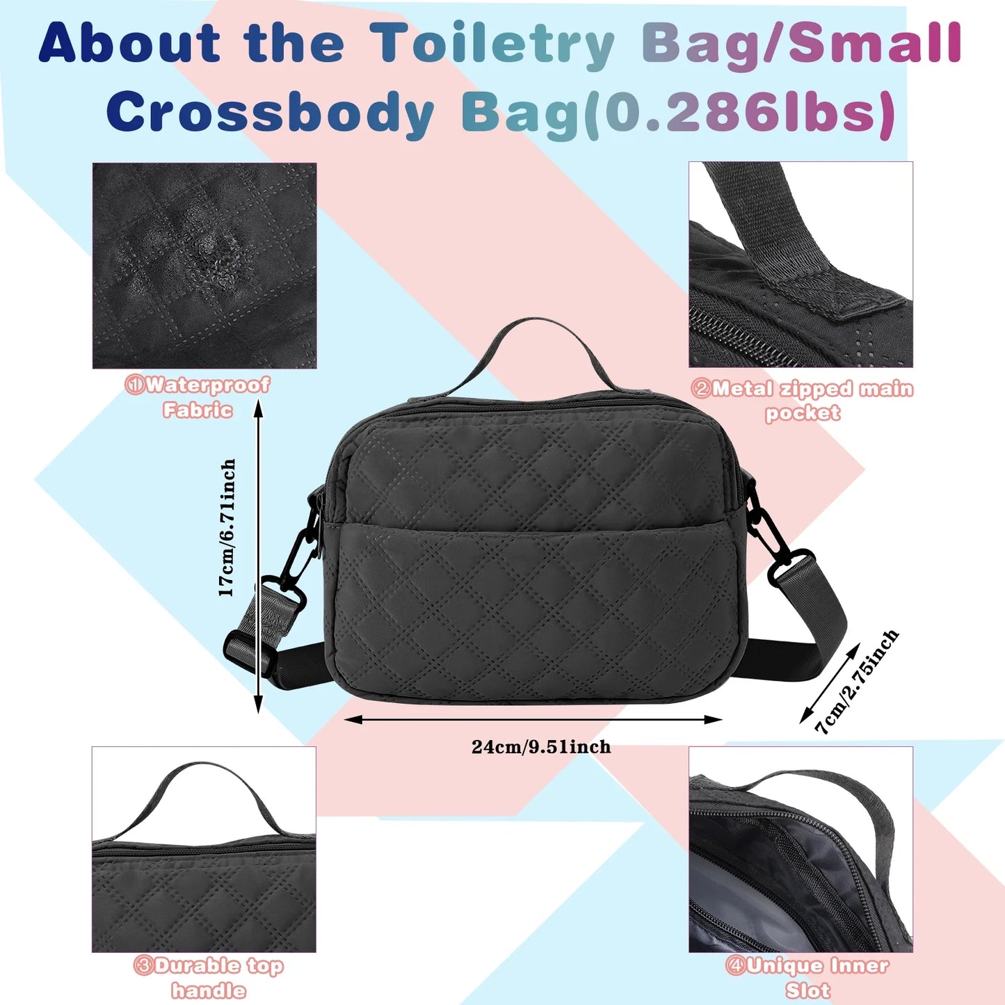 3Pcs Travel Duffle Bag,Weekender Bags for Women Men,Carry on Duffel Bags for Airplanes,Overnight Bag with Toiletry Bag,Hospital Bag for Labor and Delivery,Yoga Gym Bag with Wet Pocket